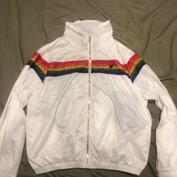 Aviator Nation - 5 STRIPE WINDBREAKER - VINTAGE WHITE